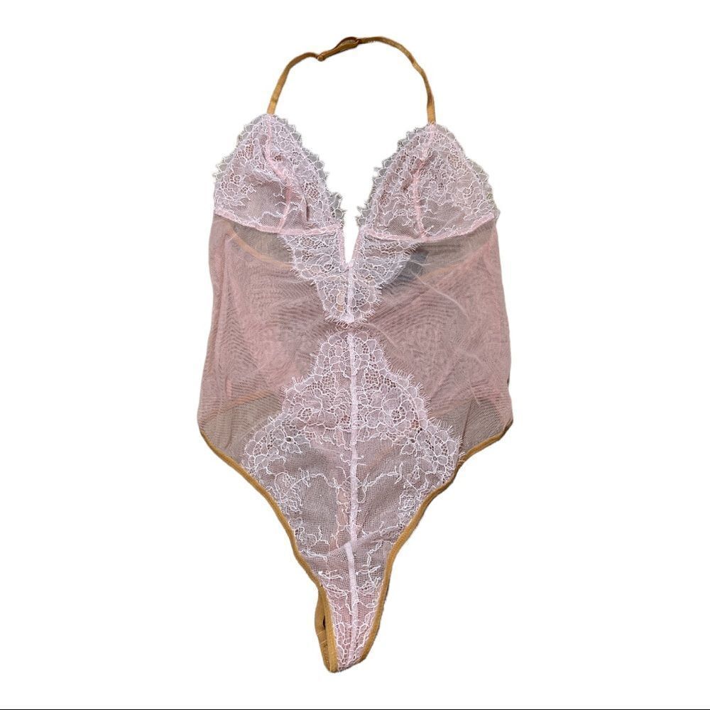 Victoria’s Secret lace lingerie with G string back and halter top size medium